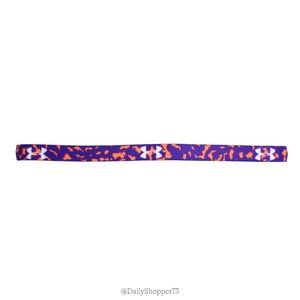 Under Armour Women's No Slip Thin Headband Purple & Orange Patterned